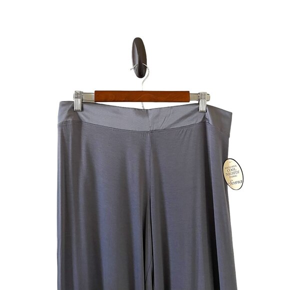Soma NEW Camellia Lace Pajama Pant In Excalibur Grey Size L - Picture 4 of 16